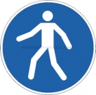 Fußgängerüberweg benutzen nach ISO 7010 (M 024)