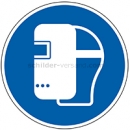 Gebotsschilder nach DIN EN ISO 7010 und ASR A 1.3 (2013): Schweißmaske benutzen nach ISO 7010 (M 019)