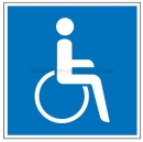 Gebotsschilder: Rollstuhlfahrer (quadratisch)