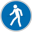 Gebotsschilder nach BGV A8 und ASR A 1.3 (2007): Für Fußgänger (BGV A8 M 10)