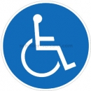 Gebotsschilder: Rollstuhlfahrer  